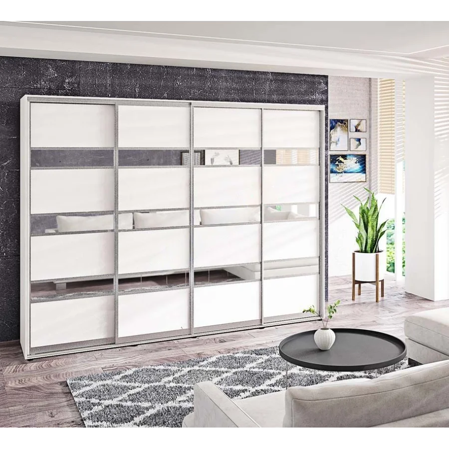 Sliding wardrobe 3.8 m "Model 4" four-door order